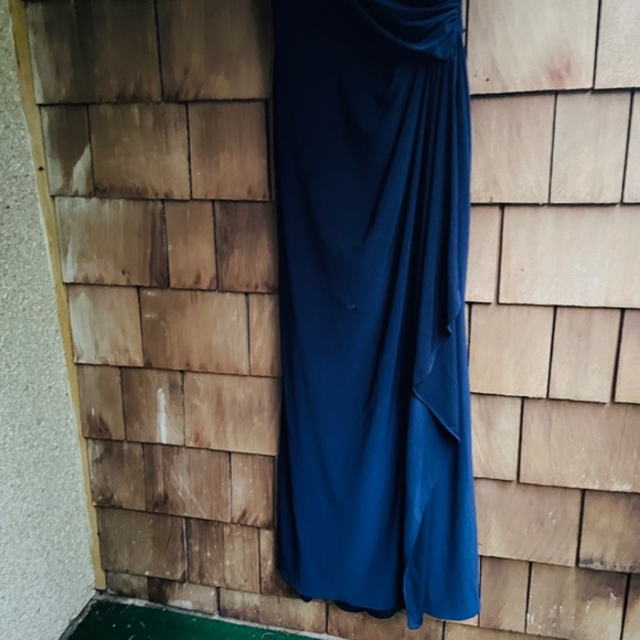 Betsy & Adam Women's “Patricia” Long Jersey Knit Ruffle Sleeveless Dress Size 10 - Picture 7 of 13